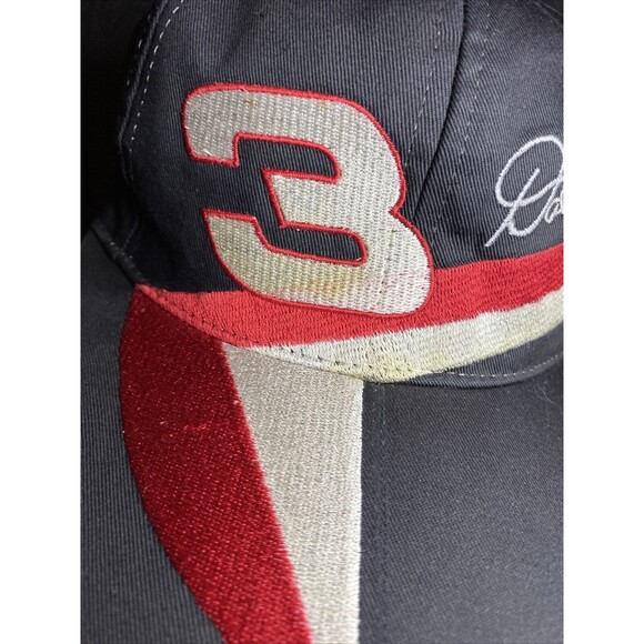Vintage 90s Dale Earnhardt Sr 3 Geometric Colored Hat CSA Brand Black Adjustable - Picture 2 of 8